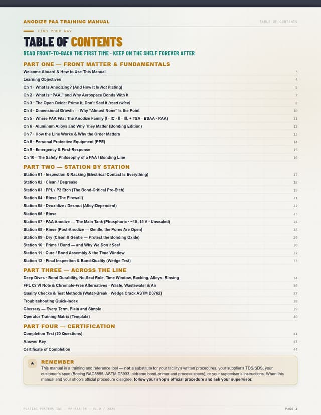 Phosphoric Acid Anodizing (PAA) — The Complete Training Manual — sample page 2