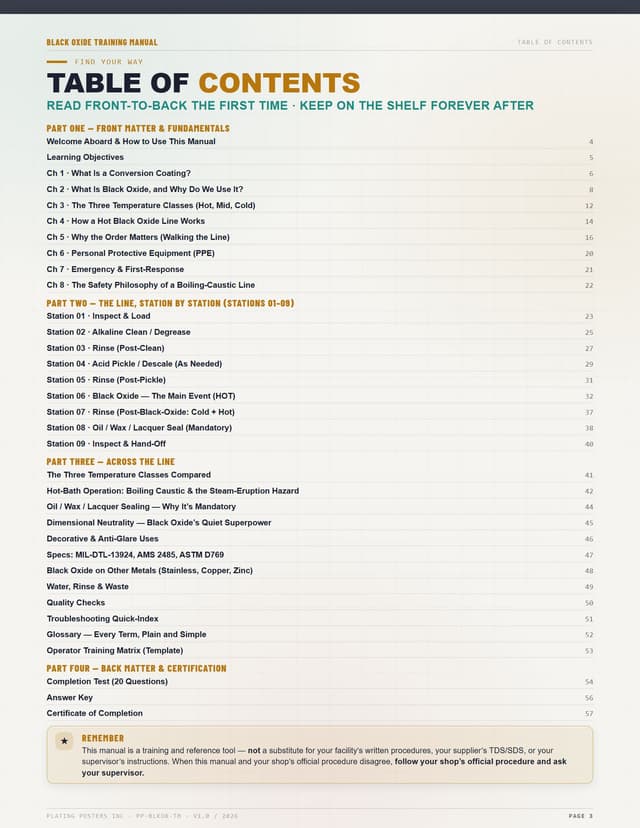 Black Oxide (Steel) — The Complete Training Manual — sample page 2