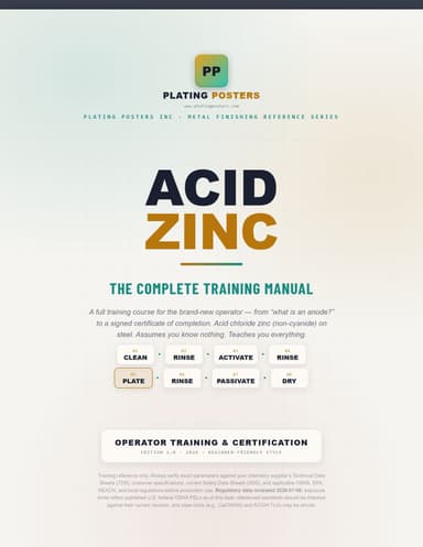 Acid Zinc Training Manual cover