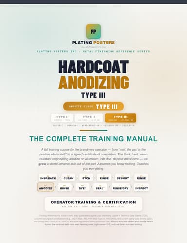 Hardcoat Anodizing (Type III) Training Manual cover