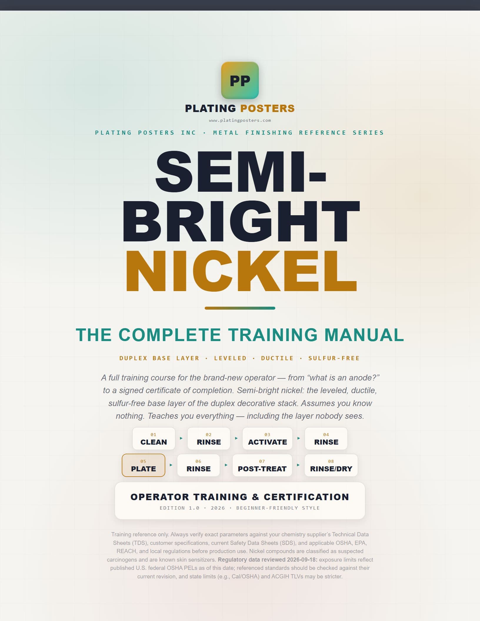 Semi-Bright Nickel — The Complete Training Manual cover