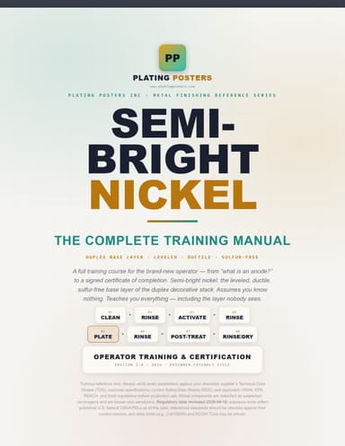 Semi-Bright Nickel Training Manual cover