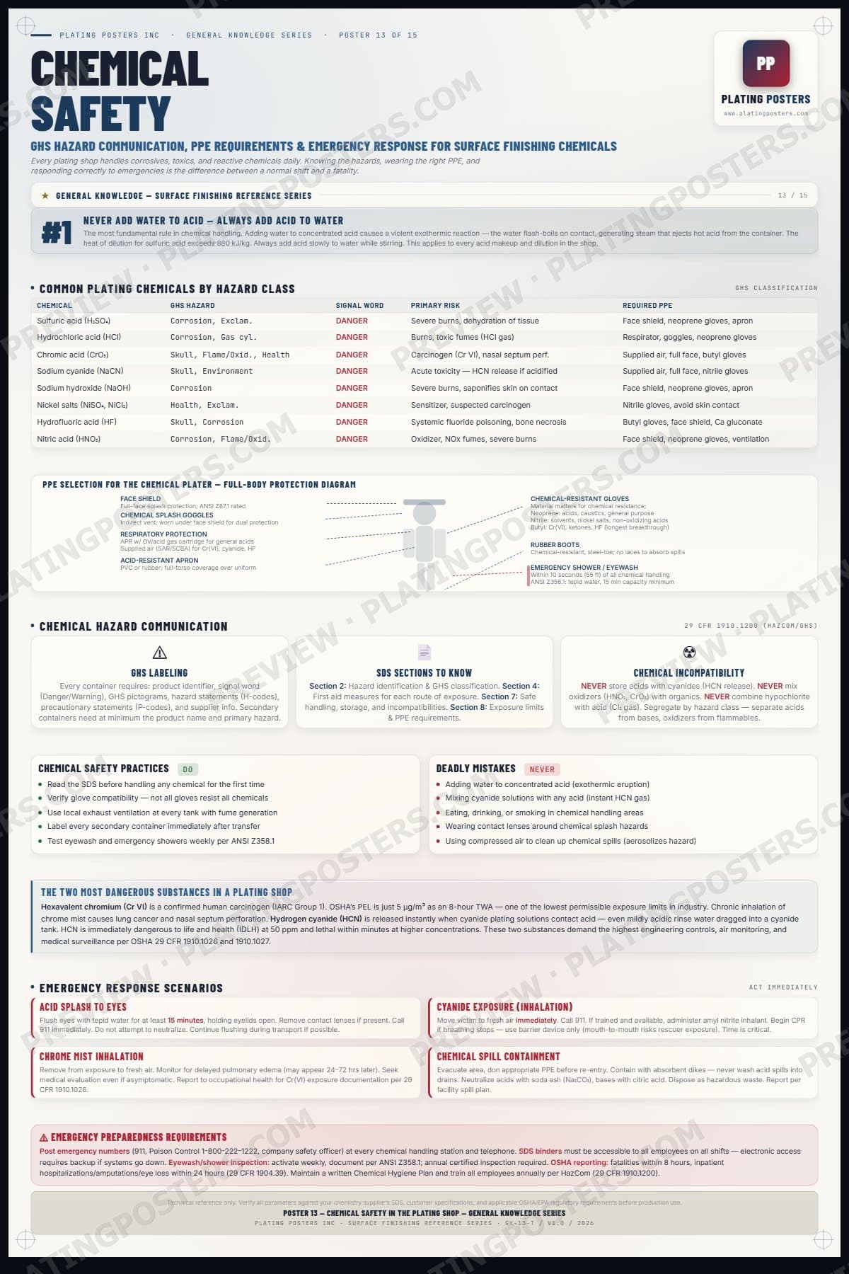 Chemical Safety in the Plating Shop poster preview
